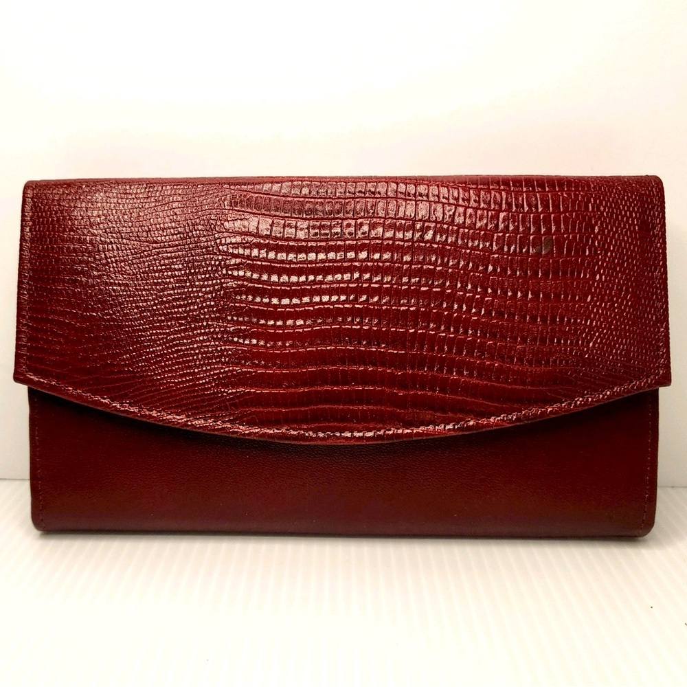 Vintage (from 60-70s) Princess Gardner Burgundy Genuine Leather Trifold Wallet